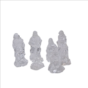 Unbranded Clear Glass Nativity Scene Sculpture Set One Size